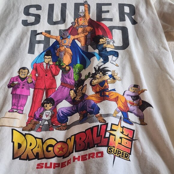 Dragon Ball Super Hero Shirt Mens Small White Movie Poster Anime Hot Topic Tee - Picture 3 of 10